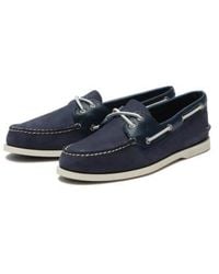 Sperry Top-Sider - Topsider Authentic Original 2 Eye Tumbled And Nubuck Navy - Lyst