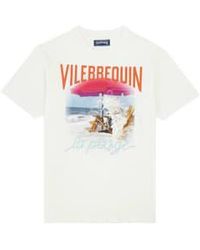 Vilebrequin - Portisol Cotton T Shirt Wave On Vbq Beach In Off Ptsap36 - Lyst