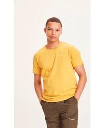 Knowledge Cotton - 10646 Alder Trademark Mountain Back Printed Tee Gold L - Lyst