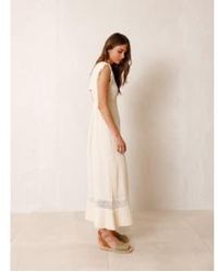 indi & cold - Double-gauze Dress Ivory S - Lyst
