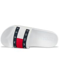 Tommy Hilfiger Tommy Jeans Sliders de Pool Drapeau Blanc
