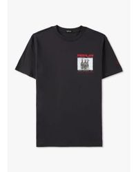 Replay - Herren-wach grafisches t-shirt in fast schwarz - Lyst