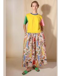L.F.Markey - Painted Paisley Isaac Skirt 8 - Lyst