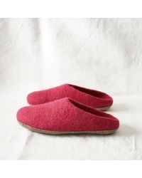 Aura Que - Handgefertigte öko-filz-pantoffeln mit wildledersohle - Lyst