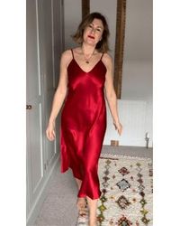 Lora Gene - Audrey -kleid in rot - Lyst