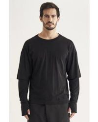 Transit - T-shirt surdimensionné en maillot coton avec manche double - Lyst