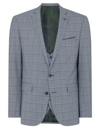 Remus Uomo - Luca Check Suit Jacket / Blue 38 - Lyst