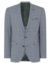Remus Uomo - Luca Check Suit Jacket Blue - Lyst