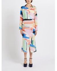 Marella - Losanna Abstract Print Dress Size 12 Col Multi - Lyst