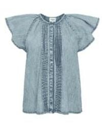 FRNCH - Leni Blouse In Bleu Jean From - Lyst
