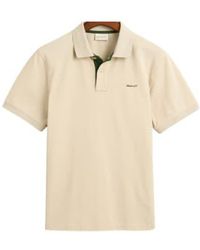 GANT - Contrast Piqué Polo Shirt M Beige - Lyst