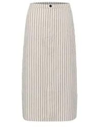 Part Two - Elisa Skirt Linen And Cotton Dark Stripe - Lyst