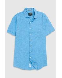 Rodd & Gunn - Rodd And Gunn Palm Beach Short Sleeve Linen Shirt In Cobalt Lp6266 - Lyst