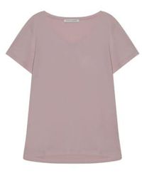Cashmere Fashion - Trusted Handwork Baumwoll T-shirt V-ausschnitt Kurzarm - Lyst