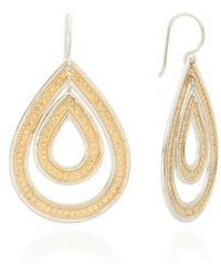 Anna Beck - Classic Large Open Teardrop Earrings Plated - Lyst