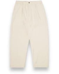 Universal Works - Pleated Track Pant 30250 Recycled Cotton Ecru - Lyst