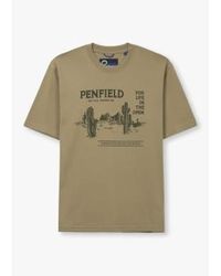 Penfield - Camiseta estampado reverencia hombres en slate - Lyst