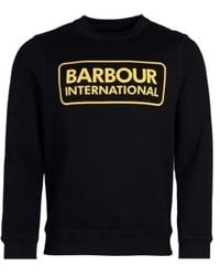 Barbour - Großes logo-sweatshirt schwarz - Lyst