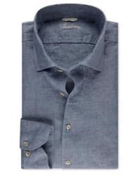 Stenströms - Slimline Blue Linen Shirt 7747217970800 - Lyst