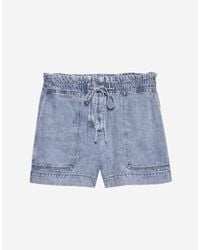 Rails - Foster short en jean avec cordon serrage taille : l, col : bleu - Lyst