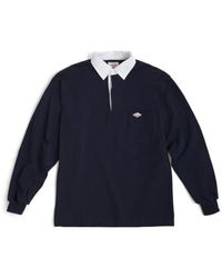 Battenwear Navy Pocket Rugby Shirt 6 Oz Jersey - Blue