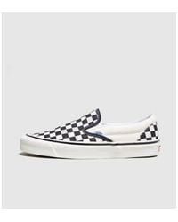 Vans - Blk White 98 D X Anaheim Checkerboard Classic Slip On Shoes - Lyst