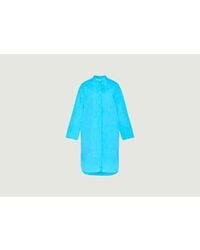 Knowledge Cotton - Robe chemise à col long en chambray - Lyst