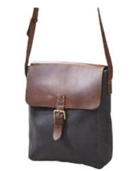 VIDA VIDA - Leather And Canvas Messenger Bag - Lyst