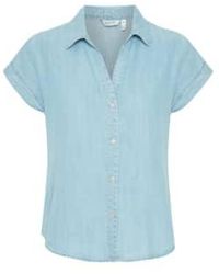 B.Young - Byoung Ss Shirt In Light Blue Denim - Lyst