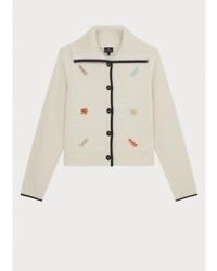 Paul Smith - Embroided Detail Button Through Cardigan Col: 01 , Siz L - Lyst