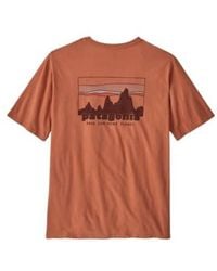 Patagonia - '73 Skyline Organic T-shirt Sienna Clay S - Lyst