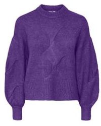 Y.A.S - Yas Or Lexu Ls Knit Pullover Purple - Lyst