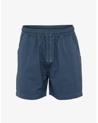COLORFUL STANDARD - Blue Organic Cotton Twill Shorts - Lyst