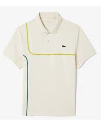 Lacoste - T-shirt tennis tennis piqué ultra dry blanc blanc - Lyst