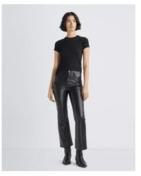 Rag & Bone - Casey Faux Leather Cropped Flare 24 / - Lyst