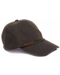 Barbour Cotton Mens Olive Green Wax Sports Cap for Men - Lyst