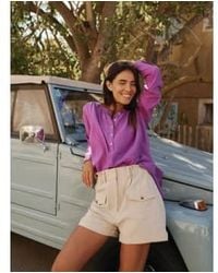 indi & cold - Indiandcold Rustic Linen Shorts - Lyst