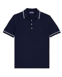 Vilebrequin - Pezou Honeycomb Fabric Polo Shirt In Blue Pezat174 - Lyst
