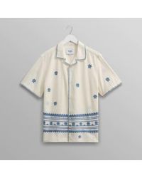 Wax London - Didcot Ss Shirt Daisy Embroidery Ecru/ S - Lyst