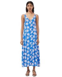 Compañía Fantástica - Printed Strap Dress In And White From - Lyst