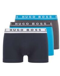BOSS - Pack Of 3 Stretch Cotton Trunks With Logo Waistband S - Lyst