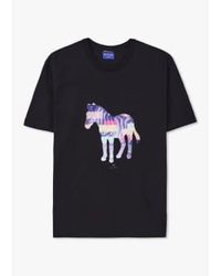Paul Smith - Herren zebra drucken t-shirt in schwarz - Lyst