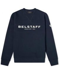 Belstaff - 1924 Sweatshirt Dark Ink Off S - Lyst