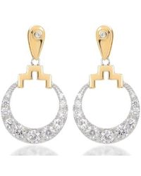 V By Laura Vann - Gold Bianca Drop Earrings - Lyst