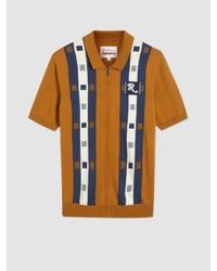 Ben Sherman - Rolling Stone Chequerboard Knitted Polo L - Lyst