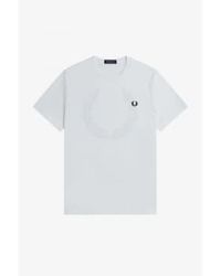 Fred Perry - Back graphic t-shirt weiß - Lyst