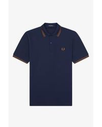 Fred Perry - Reissues Original Twin Tipped Polo Deep Dark Caramel 40 - Lyst