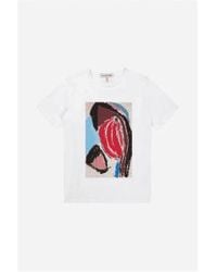 Munthe - Micas abstrakte künstlerische t-shirt col: weiß multi, größe: 12 - Lyst
