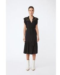 Suncoo - Cidji Midi Dress With Embroidery Details T0 - Lyst