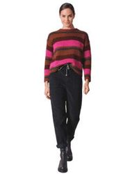 indi & cold - Indi And Cold Striped Jersey Jumper In Fuschia From - Lyst